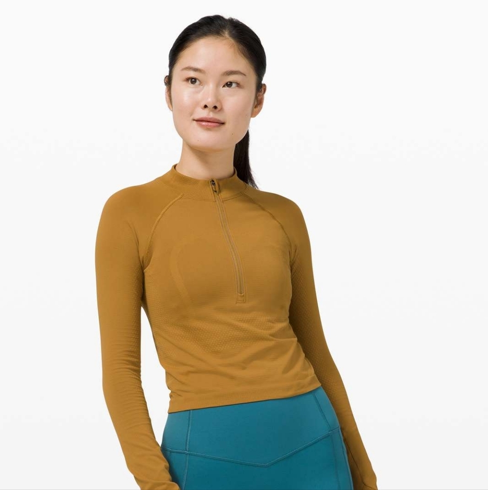 Lululemon Women’s Size 8 Spiced Bronze Run Briskly 1/2 Zip NWT